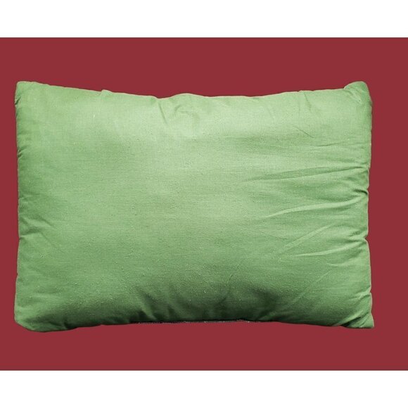 Set of 2 Jaquard Santa Pillows Christmas Green Back I Believe in Santa Claus - Picture 6 of 6